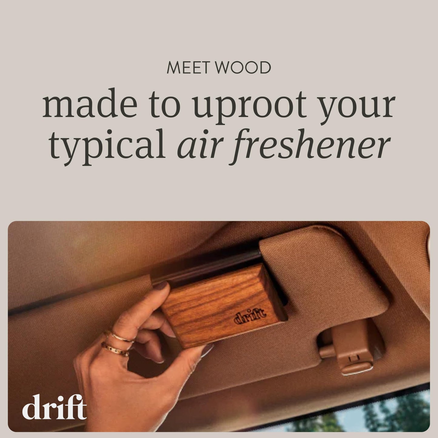 Drift Car Air Freshener - The Original Wood Air Freshener - Car Odor Eliminator - Long Lasting Scent - Auto Accessories - Metal Clip - Essential Oils - Clean Ingredients - Teak Scent Starter Kit (Copy)