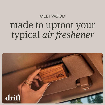 Drift Car Air Freshener - The Original Wood Air Freshener - Car Odor Eliminator - Long Lasting Scent - Auto Accessories - Metal Clip - Essential Oils - Clean Ingredients - Teak Scent Starter Kit (Copy)