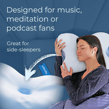 Derila Ergo Cervical Neck Pillow for Sleeping Ergonomic Pillow Contour Neck Support Memory Foam Pillows for Back, Side Sleeper Pillows 21.25 x 14.17 x 4.72 inches